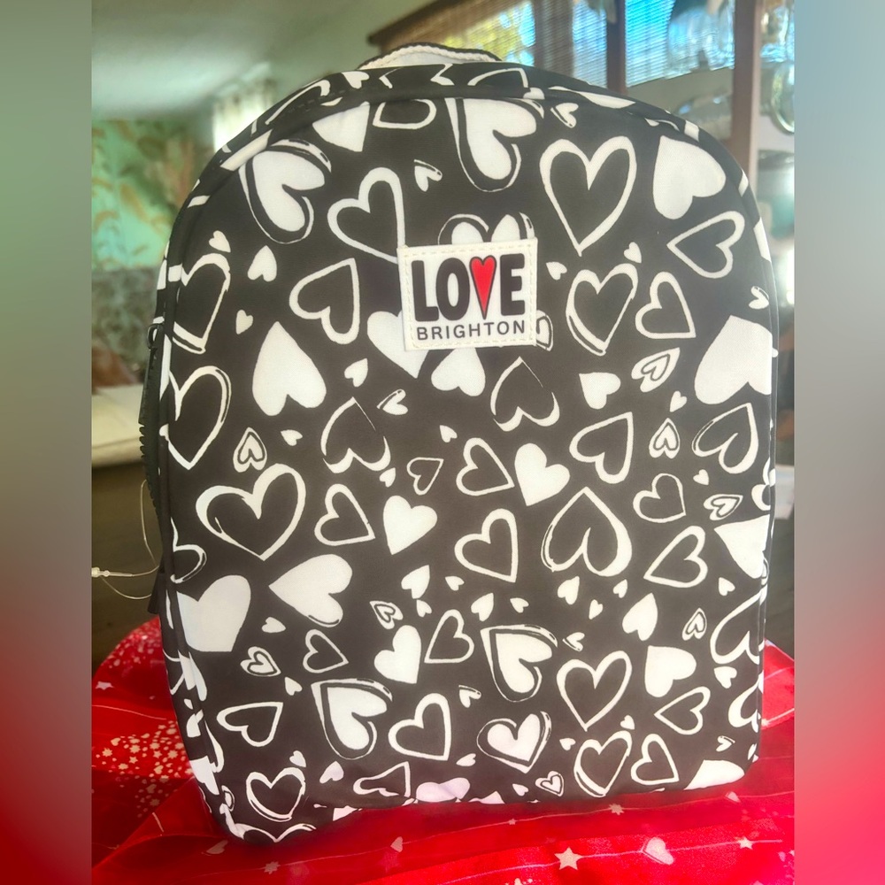 Love Brighton Heart Print Backpack~ New!